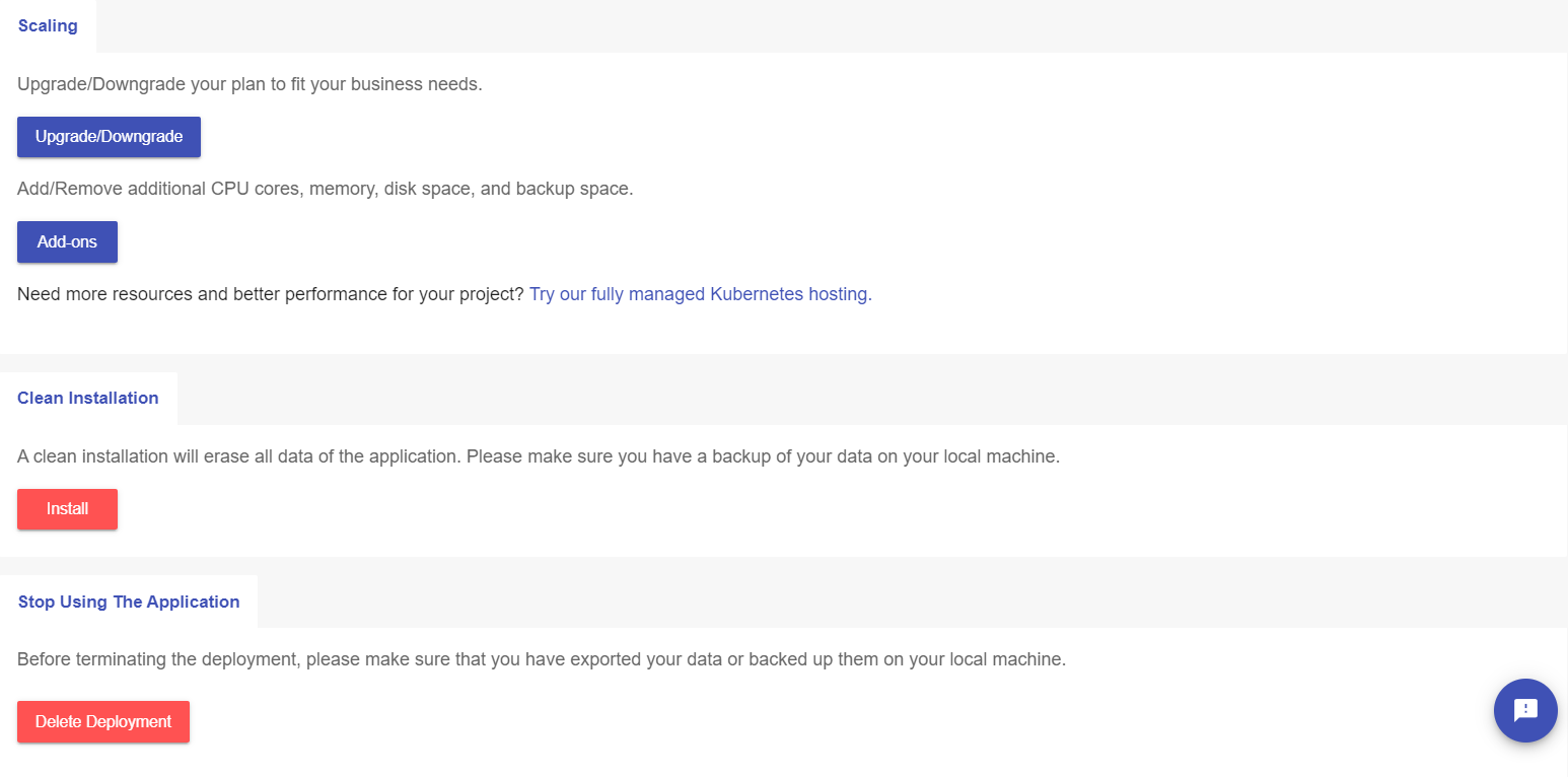 Managing Your Application in the Control Panel · GitBook