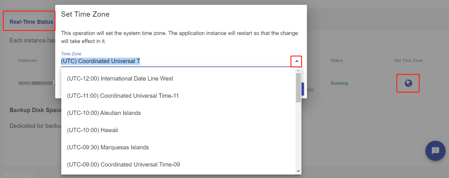 Change the Time Zone